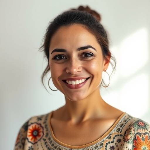 Foto de Ana Carolina Silva, fundadora e diretora criativa da Camisaria Sol Nascente