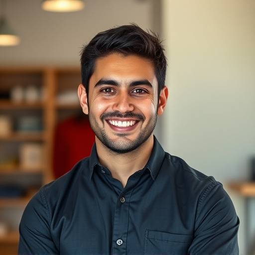 Foto de Lucas Oliveira, especialista em atendimento ao cliente da Camisaria Sol Nascente